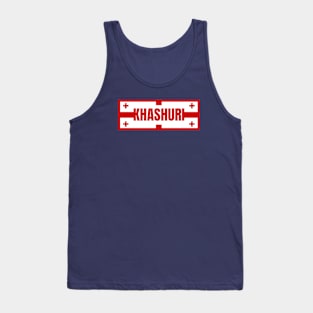 Khashuri City in Georgian Flag Design Tank Top